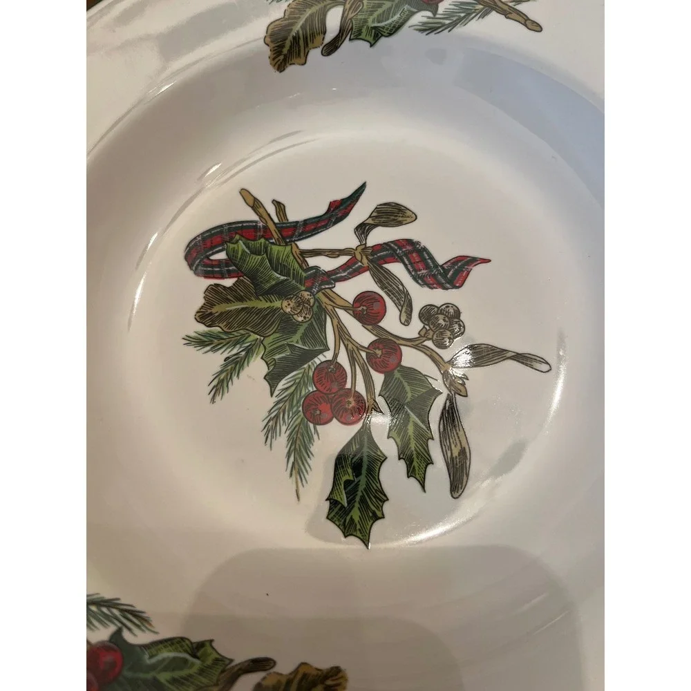 Garland by Royal Gallery Christmas Holly Berry Soup‎ Bowls Set of 6
